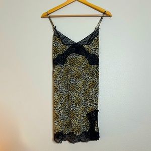 EUC Victoria’s Secret cheetah print mini slip dress